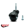 Service Caster 2 Inch Gloss Black Hooded Grip Neck Ball Casters, 4PK SCC-GN01S20-POS-GB-516-4